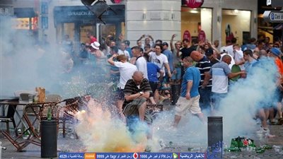 صور عنف جماهير انجلترا فى شوارع مارسيليا قبل افتتاح 
