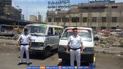 حملة مرورية بمنطقة كوبري محرم بك تضبط 9 سيارات بدون تراخيص (صور)