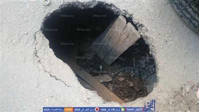 هبوط أرضي بمنطقة السيوف بالإسكندرية (صور)