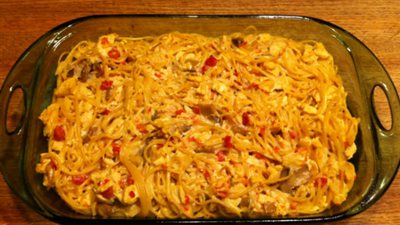 أطباق رمضان: طريقة عمل المكرونة الاسباجتي بالدجاج والجبن  