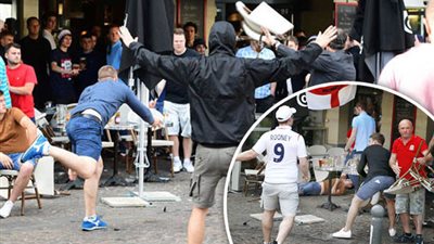  المشاغبون الروس يعتدون مجدداً على جماهير انجلترا وويلز في 