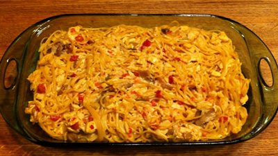 اطباق رمضان: طريقة عمل المكرونة الاسباجتي بالدجاج والجبن