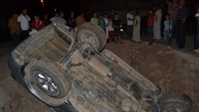 إصابة 5 أشخاص في حادث انقلاب سيارة على الطريق الدولي الساحلي بالبحيرة