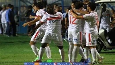 الزمالك يقهر الأمطار وإنيمبا في الشوط الأول بهدف باسم مرسي 