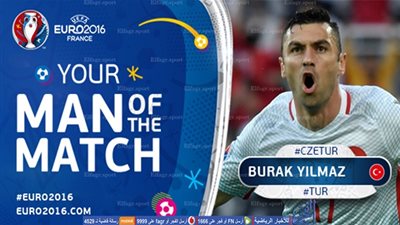 يورو 2016 -  يلماز رجل مباراة تركيا والتشيك