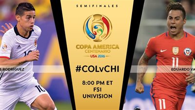 التشكيل الرسمي لمباراة كولومبيا وتشيلي في كوبا أمريكا 