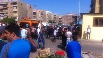 صراخ وعويل لأهالي قتيل ومصابين حادث السوق بمستشفى بورسعيد العام