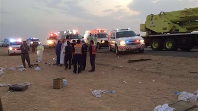 ارتفاع ضحايا حادث حافلة طريق الطائف إلى ١٣ وفاة