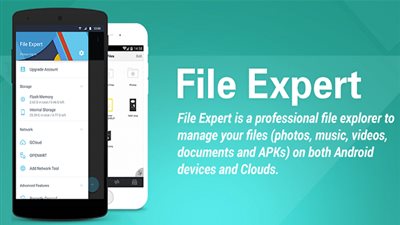 تطبيق File Expert لإدارة الملفات في أندرويد