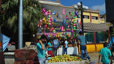 انتشار بائعي الفواكه والألعاب بحديقة صنعاء بكفر الشيخ يُغضب روادها (صور)
