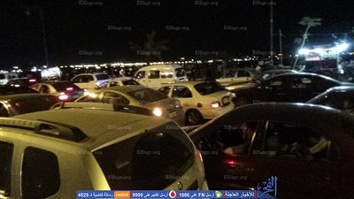 تكدس مروري بكورنيش السويس في ثالث أيام عيد الفطر المبارك (فيديو و صور)