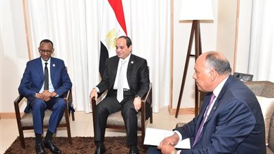 السيسي يستقبل الرئيس الرواندي بمقر إقامته في 