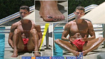 رونالدو يقلد النساء ويطلي أظافر قدمه!