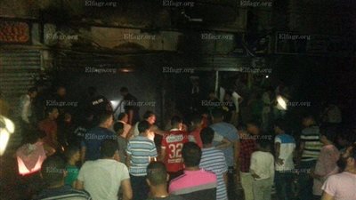 حريق هائل في محل 