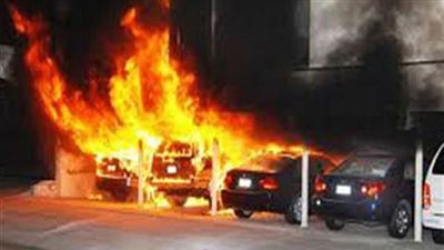 تفحم 4 سيارات ملاكي في حريق جراج بحدائق الأهرام 