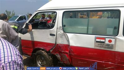 إنقاذ مسعف وسائق وانتشال سيارة إسعاف من ترعة بالدقهلية (صور)