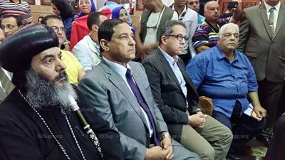 اسقف المحلة الكبرى ووزير الاثار والمحافظ يفتتحون كنيسة الشهيد أبانوب بسمنود