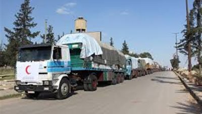 عاجل.. أول قافلة مساعدات تدخل للأحياء الشرقية لحلب  