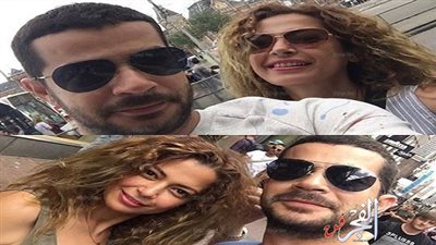 لحظات رومانسية بين شريف سلامة وداليا مصطفى بشوارع هولندا (صور)