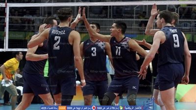 ريو 2016.. طائرة أمريكا تتأهل لربع النهائي   