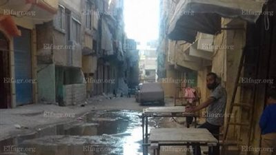 تهشم ماسورة لمياه الشرب بمنطقة التمير بغرب الإسكندرية (صور)