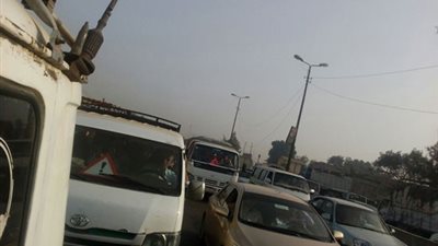 شلل مروري بالطريق الدولي بغرب الإسكندرية  