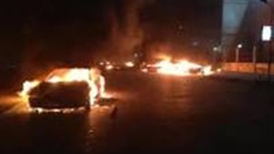 إصابة سائق بعد احتراق سيارته وانقلابها في العاشر من رمضان بالشرقية