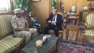 تفاصيل زيارة قائد الفرقة 16 بالجيش الثانى الميدانى لمحافظة دمياط