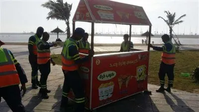 إزالة 114 عربة وبسطات عشوائية مخالفة بجنوب جدة