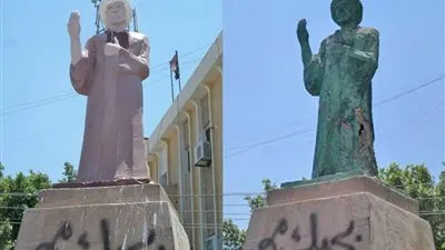 بعد ترميمه .. تمثال 