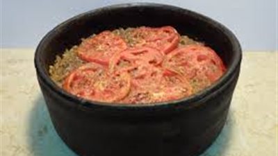 طريقة عمل طاجن الفريك بالكبد والقوانص بالفرن