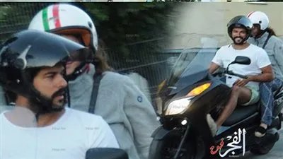 بالي بيك يصطحب فهرية أفجان في جولة على الدراجة النارية.. صور