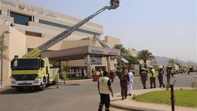 تنفيذ فرضية نوعية بالإخلاء والإطفاء والمكافحة لمستشفى قوى الأمن بمكة