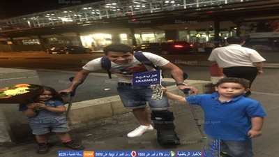 بالصورة.. محمد إبراهيم يصل ألمانيا لبدء رحلته العلاجية بنادي شتوتجارت