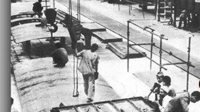 صورة نادرة من داخل أول مصنع قطارات فى الشرق الأوسط بحلوان