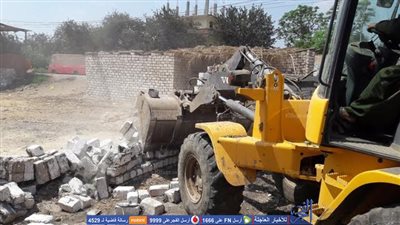 إزالة 17 حالة تعدي على الأراضي الزراعية بالقناطر الخيرية (صور)