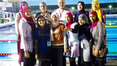  جامعة بنها تحصل على الميدالية الذهبية فى السباحة بأسبوع شباب الجامعات (صور)