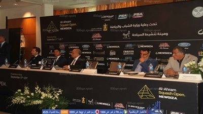 صور احتفالية الأهرام ببطولة الاسكواش 