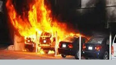 تفحم 12 مركبة إثر حريق بوحدة مرور ديرب نجم بالشرقية