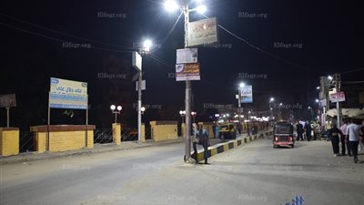 إنارة الطرق والميادين الرئيسية بشبين القناطر استعدادا لعيد الأضحى (صور)
