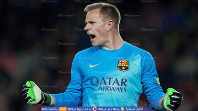 حارس برشلونة يسعى للحاق بلقاء سيلتك