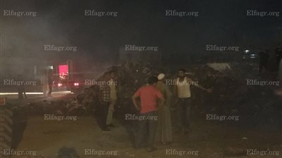 حريق هائل يضرب عزبة 