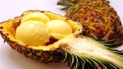 طريقة تحضير أيس كريم الأناناس