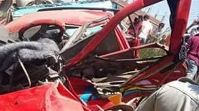 مصرع 3 أشخاص وأصابة 7 في اصطدام قطار بضائع بسيارة ملاكي بأسيوط