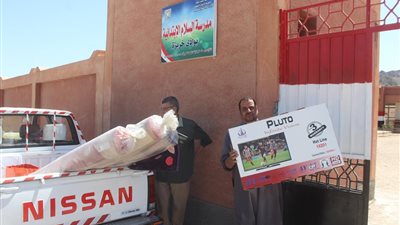 محافظ جنوب سيناء يدعم احدى استراحات المعلمين بوادي خريزة