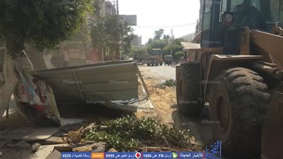 حملة مفاجئة بالقناطر الخيرية لرفع الإشغالات وإزالة الأكشاك المخالفة (صور)