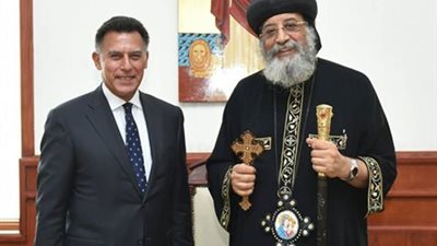  البابا تواضروس يستقبل السفير المصري الجديد بفنلندا