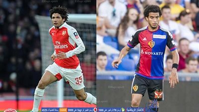 إنفوجرافيك - التشكيلة الرسمية لموقعة آرسنال وبازل.. النني وجابر على مقاعد البدلاء