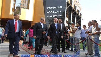 صور زيارة رئيس الفيفا إنفانتينو لمقر اتحاد الكرة بكاميرا الفجر الرياضي 