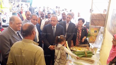 محافظ الشرقية يفتتح معرضا لمنتجات الأسر المنتجة والمرأة الريفية ومشروعك